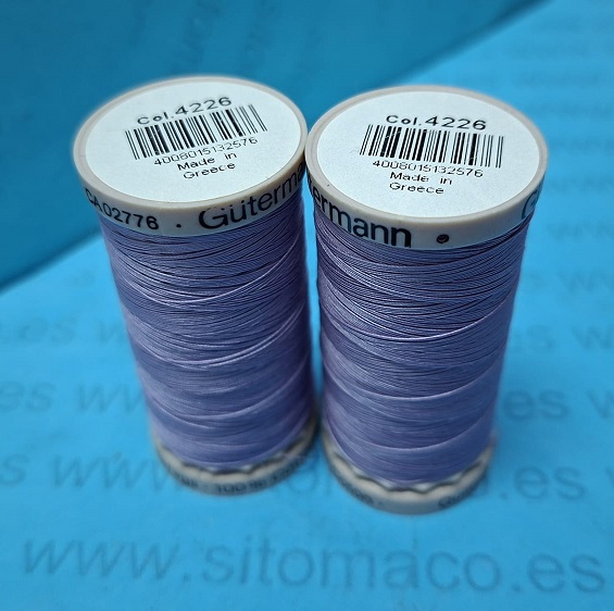 SET 2 BOBINAS GUTERMAN ACOLCHADO 200m LILA / LAVANDA  COD.: 4226